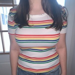 Rainbow Striped Top (Medium)